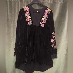 Free people Velvet Dress with pockets